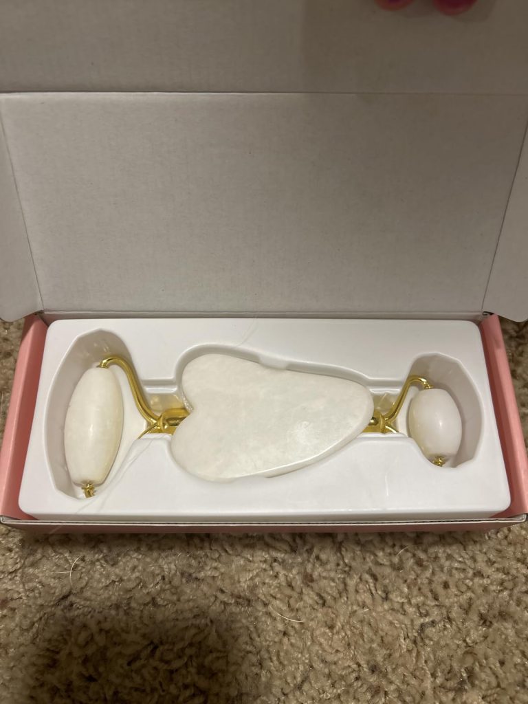 Gua Sha Facial Massage Tool & Jade Roller Set for Face and Body