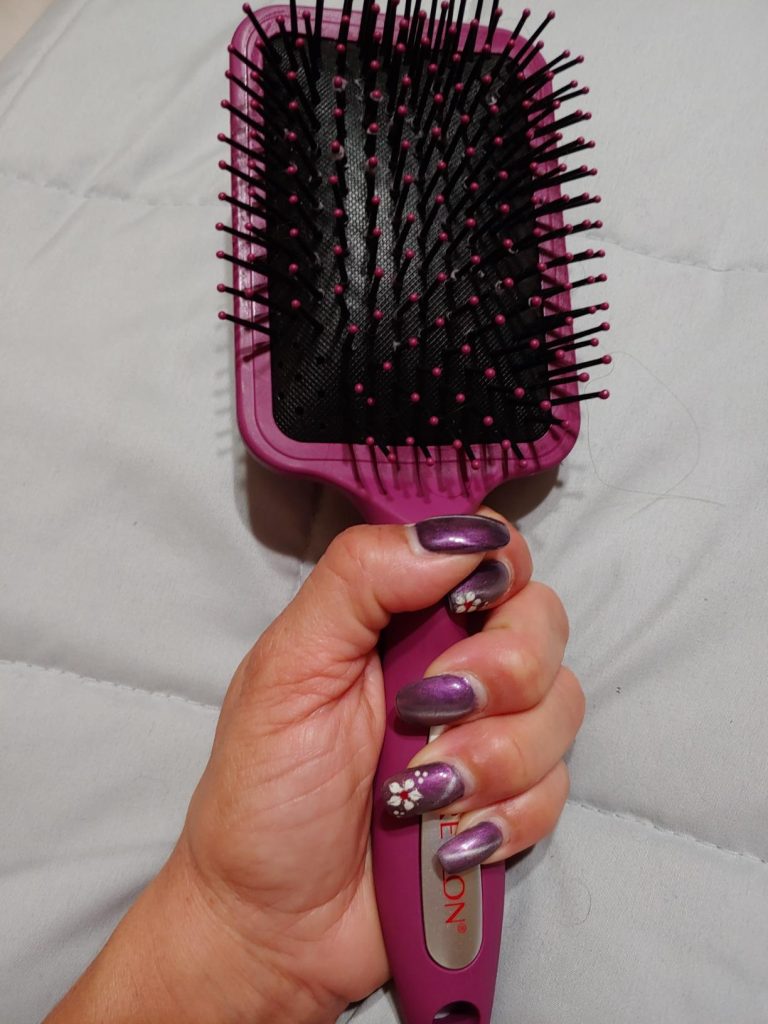 Revlon Straight & Smooth Soft Touch Paddle Hair Brush Set, Black + Berry
