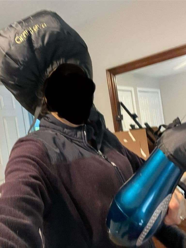 Hooded Hair Dryer with Dual Turbo Airflow for Curly Hair