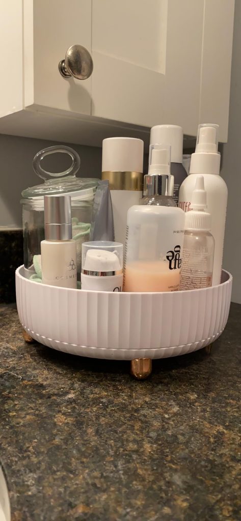 Funest Makeup Perfume Organizer, 360 Degree Rotating Cosmetic Storage Tray