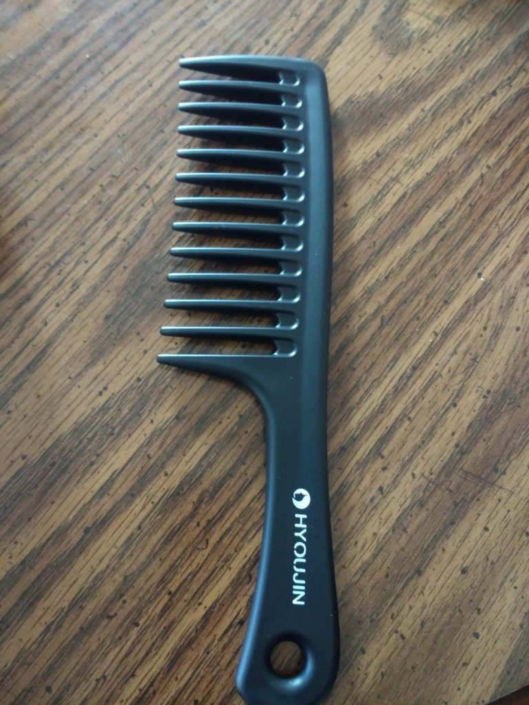HYOUJIN Black Large Wide Tooth Detangler Paddle Brush
