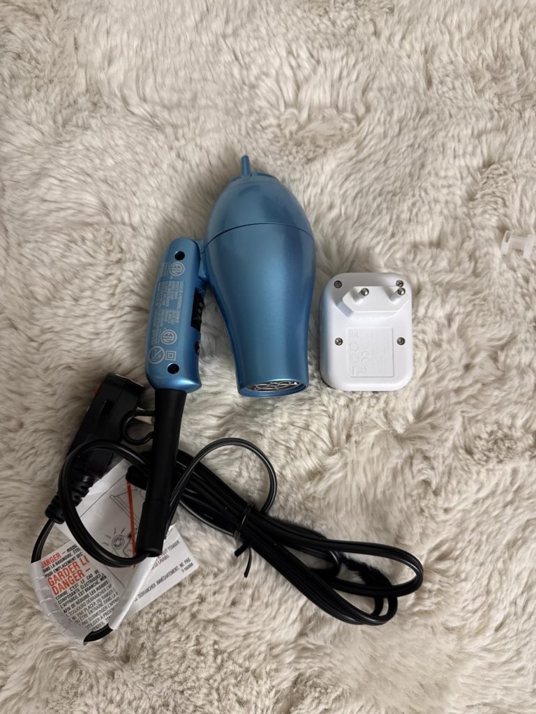 BaBylissPRO Nano Titanium Travel Dryer, Blue